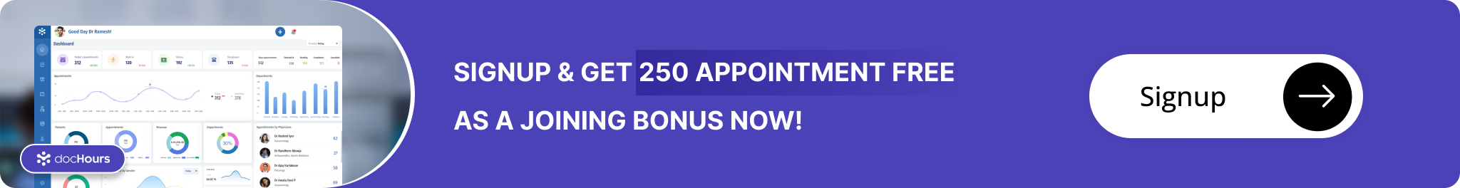 Dochours free signup